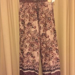 BeBop Tan, Mauve, and Black Palazzo Pants